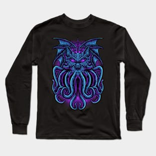 Cathulhu - The Horor Monster Long Sleeve T-Shirt